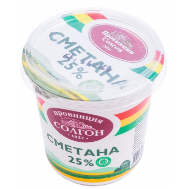Сметана 25% 400г.