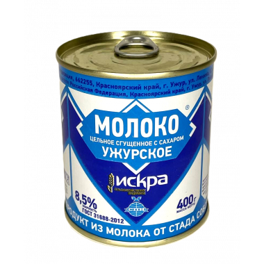 Сгущенное молоко Искра оригинальная 8,5% 400г