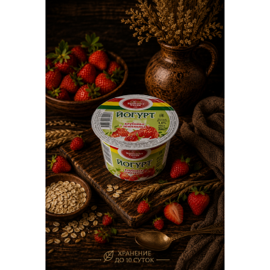 Йогурт клубника-земляника 4% 200г.
