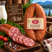 Колбаса п/к черева Краковская 450г